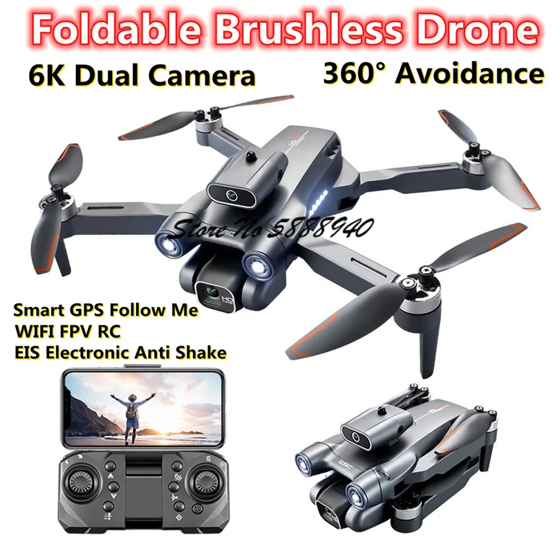 Drone S1S Rc Quadcopter - Dron z bezszczotkowym silnikiem, składany, sterowany